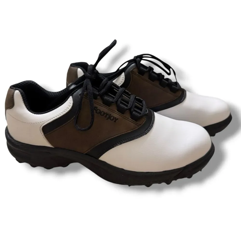 FootJoy White, Brown and Black Golf Sneakers Mens Size 9.5